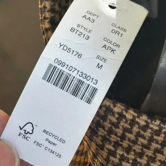 J. Crew Men’s Brown Houndstooth Shacket - NWT - M - - Picture 14 of 14